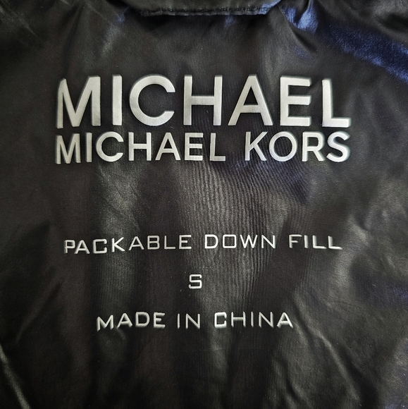 Duck Down MICHAEL Michael Kors Packable Short Down Fill Black Women's Jacket, S - Picture 15 of 16